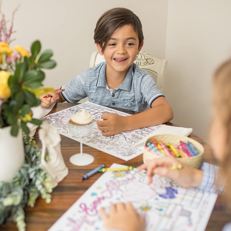 Tiny Expressions - Wedding Activity Placemats for Kids â€“ Pack of 12 Disposable Coloring Paper Mats for Wedding Table DÃ©cor, Includes Activities & Games for Kids - Image 5